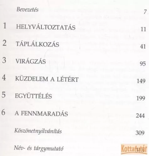 A növények magánélete