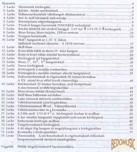 Dallamvezetés - Harmonizáció - Improvizáció iskolája