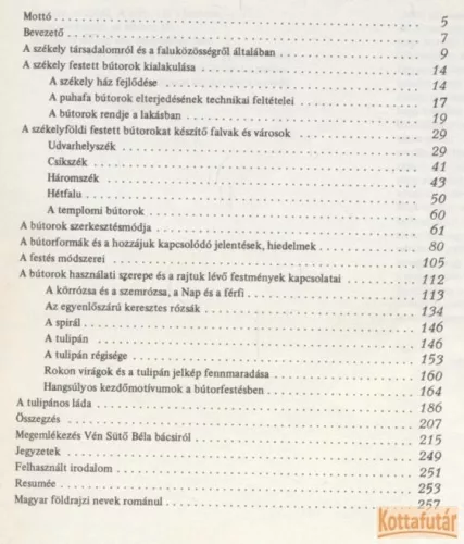Festett bútorok a Székelyföldön