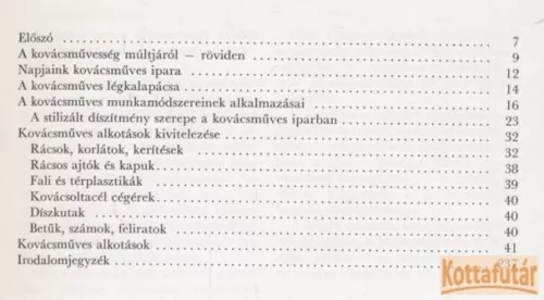Kovácsműves alkotások