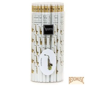 Grafitceruza, radíros végű, szaxofonos mintával