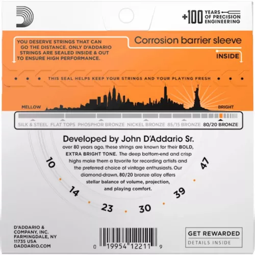 D'Addario EJ10 húrgarnitúra akusztikus gitárhoz