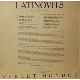 LATINOVITS ZOLTÁN - Verset mondok (LP)