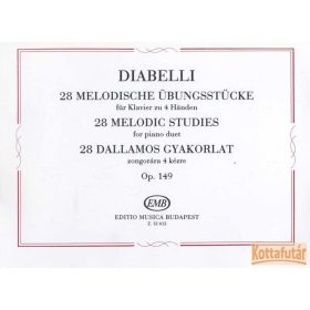 28 dallamos gyakorlat zongorára 4 kézre