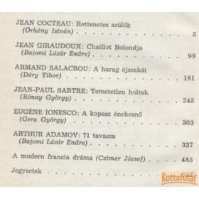 A harag éjszakái - Modern francia drámák