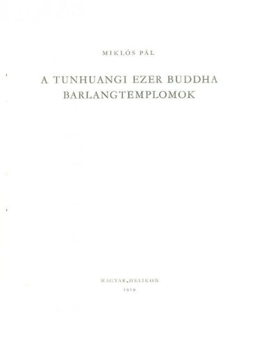A tunhuangi Ezer Buddha barlangtemplomok