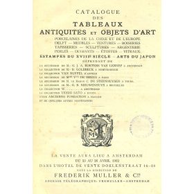 Catalogue des tableaux antiquites et objets d'art