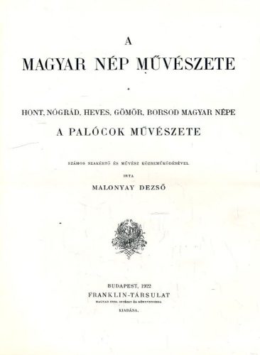 A magyar nép művészete V. kötet