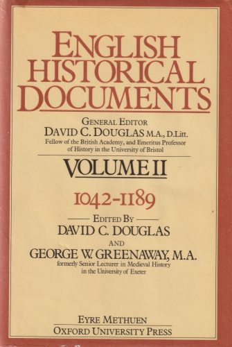English Historical Documents Volume II.