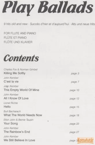 Play Ballads for flute and piano