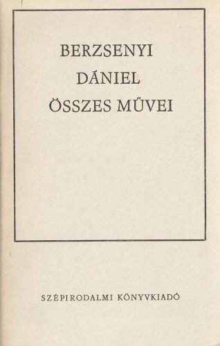 Berzsenyi Dániel összes művei (1968)