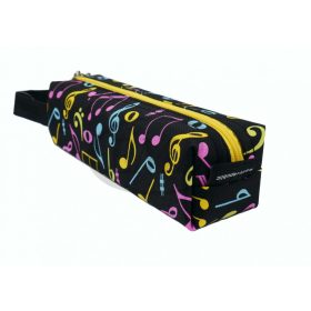 Tolltartó, fekete színű, színes hangjegyekkel