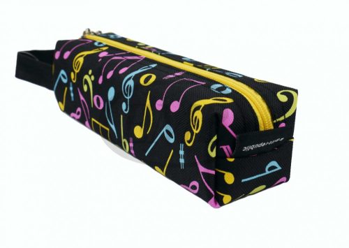 Tolltartó, fekete színű, színes hangjegyekkel