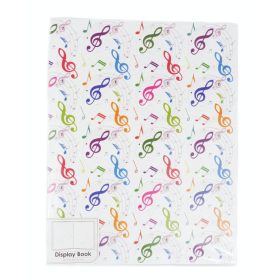 Előadó mappa színes violinkulcsos, fehér