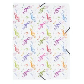 Gumis mappa, színes violinkulcsos A/4