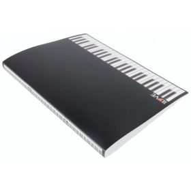 Zongorabillentyű mintás mappa, két gyűrűs, A/4 méretű