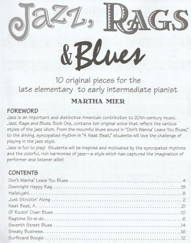 Jazz, Rags & Blues book 1
