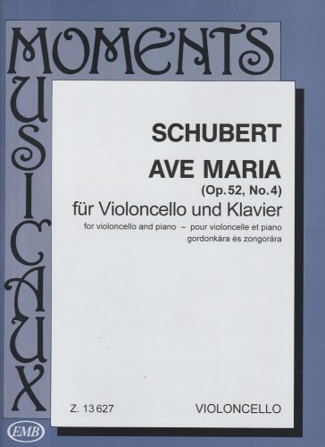 Ave Maria (Op. 52, No. 4) gordonkára és zongorára