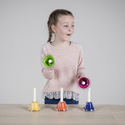 Csengőkészlet - 8 db-os diatonikus kombinált Hand Bell készlet (Percussion Plus)
