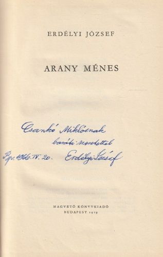 Arany ménes (dedikált!)