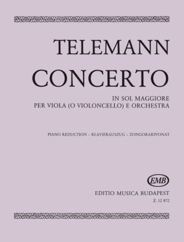 Concerto in sol maggiore per viola (o violoncello) e orchestra - Zongorakivonat