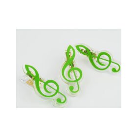 Violinkulcs alakú kottacsipesz - zöld