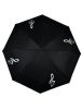 Fekete, fehér violinkulcs mintás, összecsukható esernyő