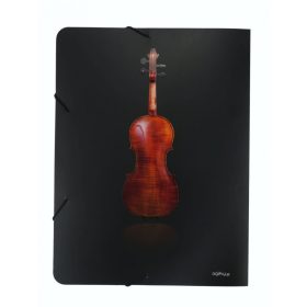 Hegedű mintás gumis mappa