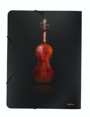 Hegedű mintás gumis mappa