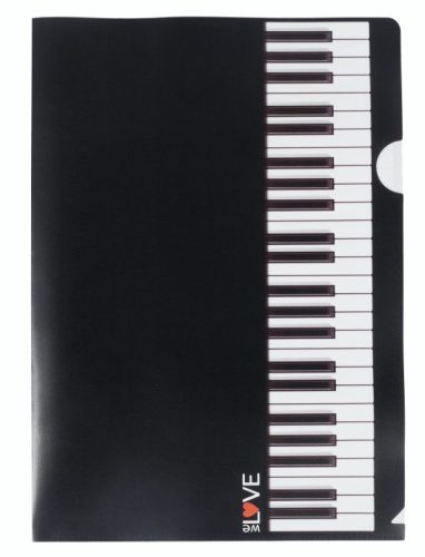 Irattartó, dokumentum tartó zongorabillentyű mintás, A/4 méretű