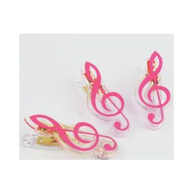 Violinkulcs alakú kottacsipesz - rózsaszín