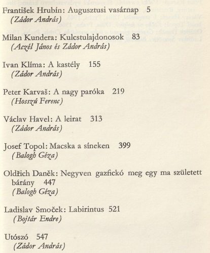 Mai cseh és szlovák drámák