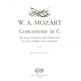   Concertone in C két hegedűre és zenekarra KV 190 (Zongorakivonat)