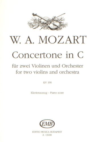 Concertone in C két hegedűre és zenekarra KV 190 (Zongorakivonat)