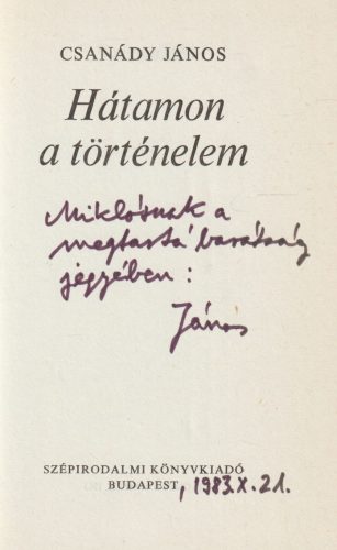 Hátamon a történelem (dedikált)