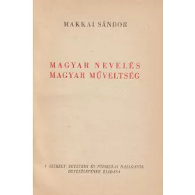 Magyar nevelés, magyar műveltség