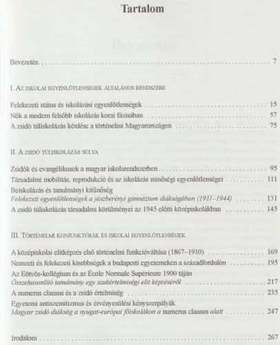 Iskolarendszer és felekezeti egyenlőtlenségek Magyarországon (1867-1945)
