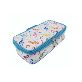 Színes, violinkulcs mintás tolltartó