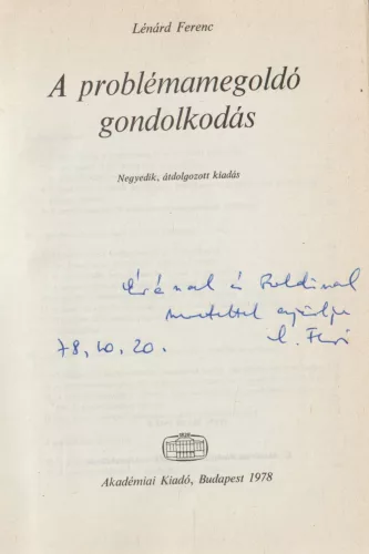 A problémamegoldó gondolkodás (dedikált)