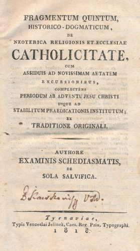 Fragmentum tertium dogmaticum…