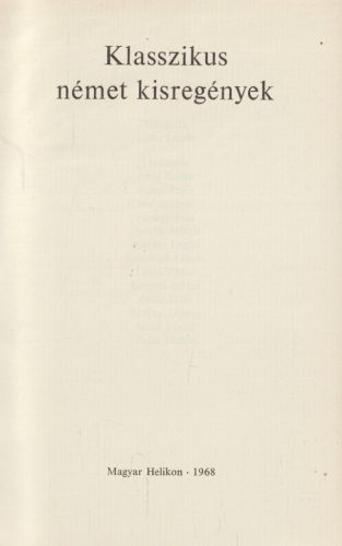 Klasszikus német kisregények