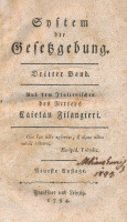 System der Gesetzgebung 3-8. (4 kötetbe kötve)