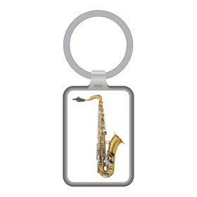 Szaxofonos kulcstartó