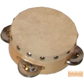 Csörgődob, fa testű, 3 pár csörgővel