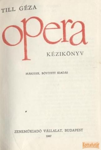 Opera kézikönyv