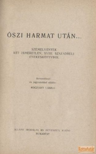 Őszi harmat után