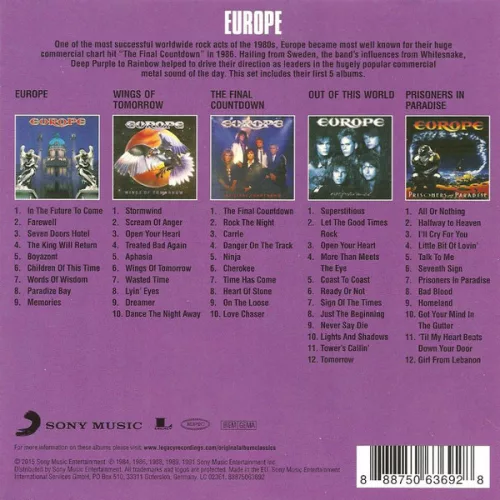 Europe - Original Album Classic (5 CD)
