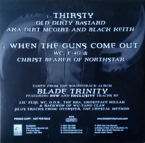 Old Dirty Bastard and Black Keith - Thirsty (Single Promo CD)