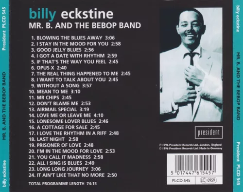 Eckstine, Billy - Mr. B. and the Bebop Band (CD)