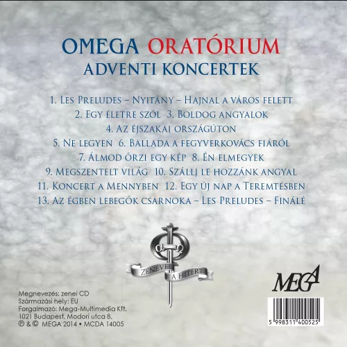 Omega - Oratórium (Adventi koncertek) (CD + DVD)